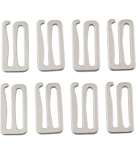 50 Pairs Silver Bra Strap Hooks - 1/2 Inch (13mm) Metal Alloy, Rust Resistant For Lingerie & Swimwear - View #8