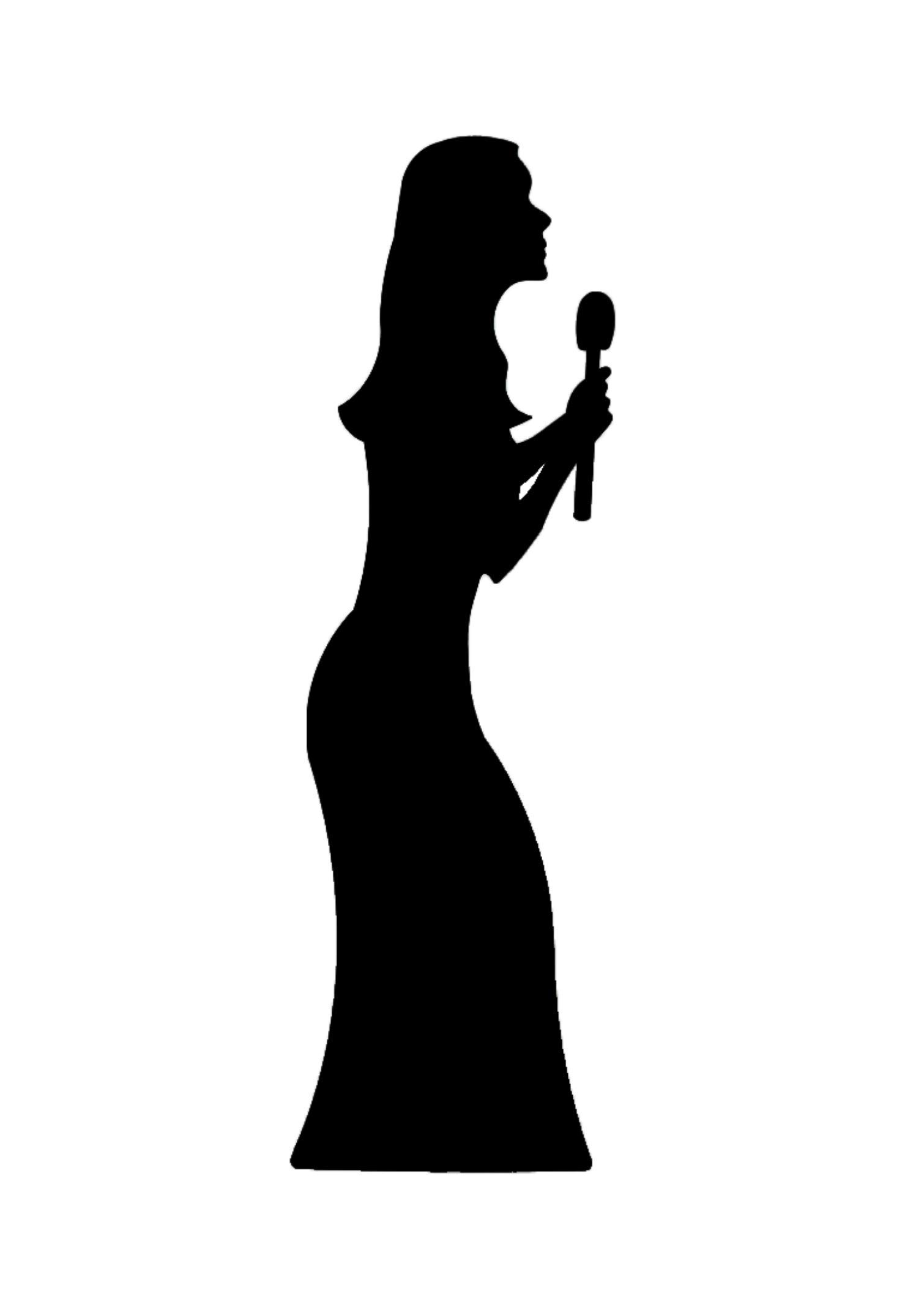 Star Cutouts SC107 Singer Silhouette – Cardboard Cutout | Great for Music-Themed Parties, Displays & Stage Décor
