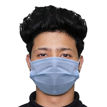 HACER HC0001 3 Nonwoven Fabric Ply Non Surgical Disposable Face Mask 25 GSM Unisex