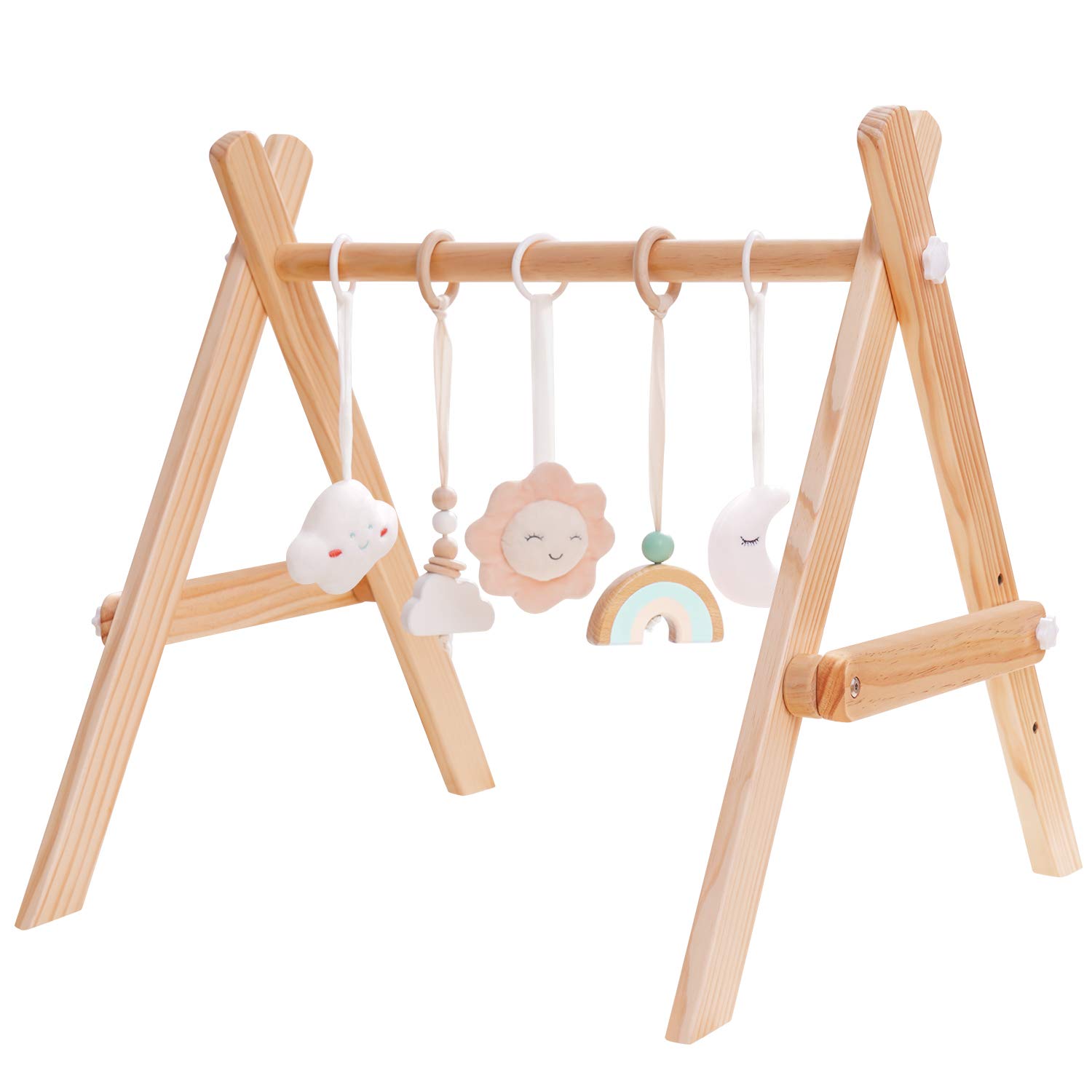 wooden baby play gym
