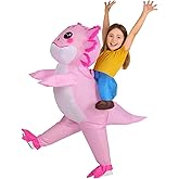 Kids Inflatable Axolotl Costume – Funny Birthday Gift for Girls&Boys, Blow Up Ride On Outfit for Party & Cosplay