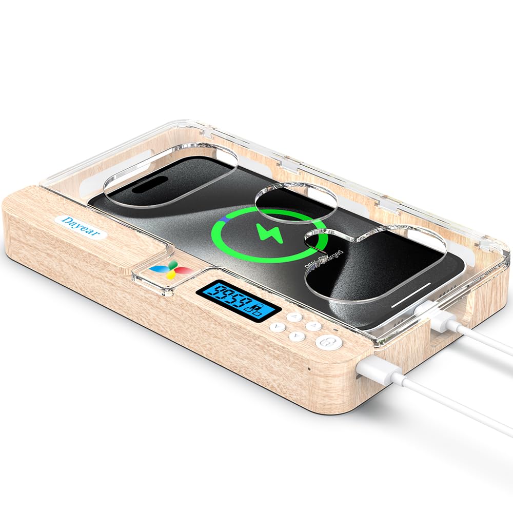 Dayear Phone Lock Box with Timer, Self-Control Timed Locker Box Phone Jail to Help Kids/Students/Audlts Prevent Phone Addiction/Temptation