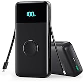 Portable Charger 40800mAh for iPhone with Built-in Cable and iWatch Charger, 25W PD Fast Charging USB C Power Bank,Travel Camping Essentials Battery Pack for iPhone 17/16/15/14/13,Android,Apple Watch