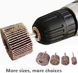FEIHU 14 Pcs Flap Wheel Set 7 Sizes Ø80/60/50/40/30/25/16 80 Grit view 5