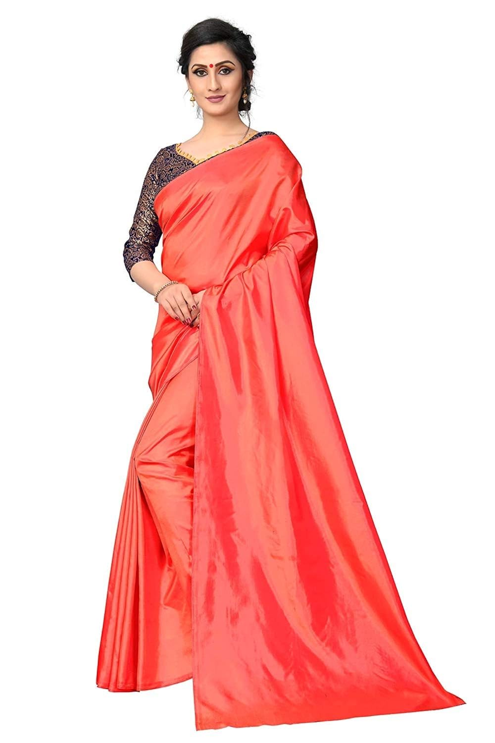 nena fashion paper silk saree with blouse piece