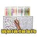36 Diamond Gel Color Pens for Adult Coloring Books, Writing, School Project, Reaeon Gel Ink Fine Point Pen Including Pastel, Neon, Glitter