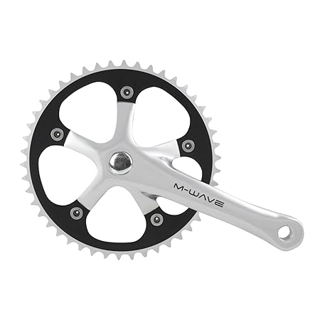 M-WAVE Alu-Kettenradgarnitur Single Speed, silber
