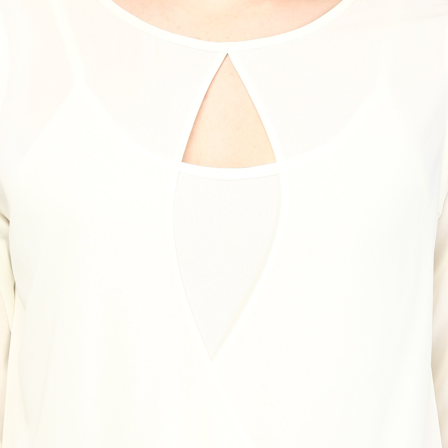 rare women white georgette top (ep1036)