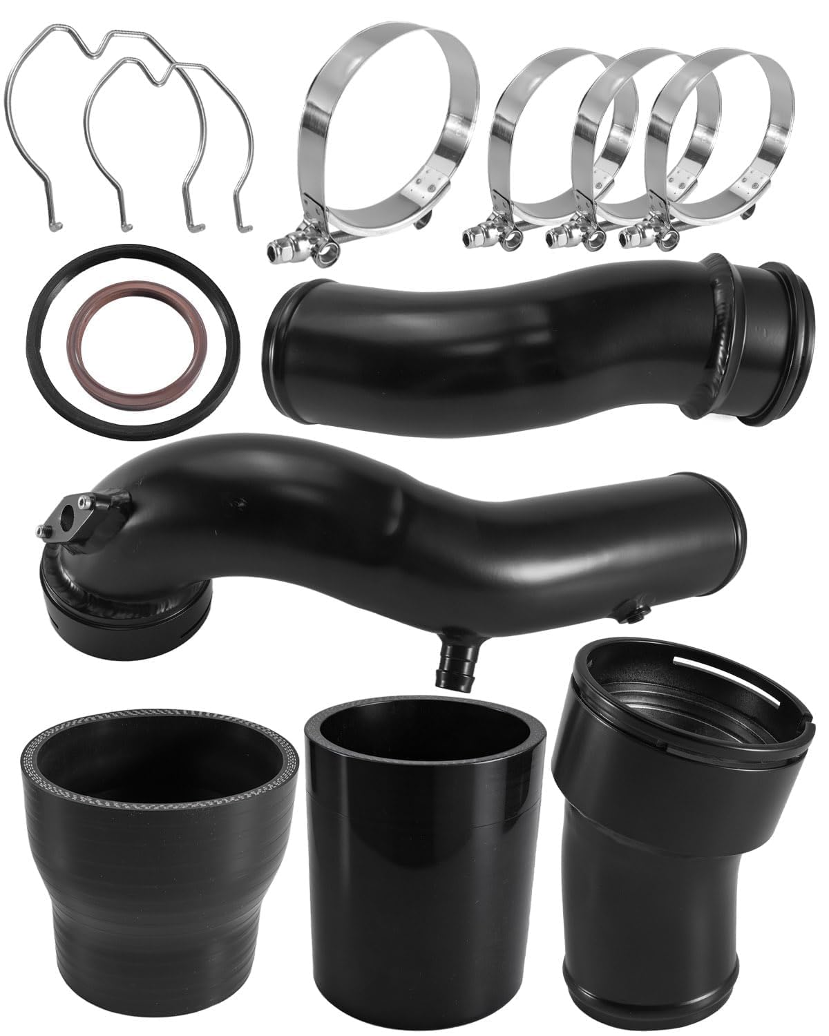 Photo 1 of Charge  Boost Pipe Kit Fit for BMW F02 F10 F12 F13 535i 640i 740Li N55 3.0L 2011-2018, Charge Pipe Kit Black