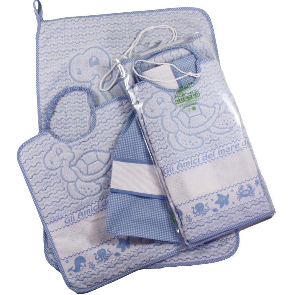 Bubabù COM109-AZZ Competo Asilo, Friends of The Sea, 3 Pieces, Blue