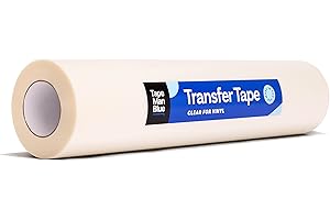 TAPEMANBLUE 24" x 300' Roll of Clear Transfer Tape for Vinyl, Made in America, Premium-Grade Vinyl Transfer Tape with Medium-High Tack Adhesive for Applying Decals, Letters, and Graphics