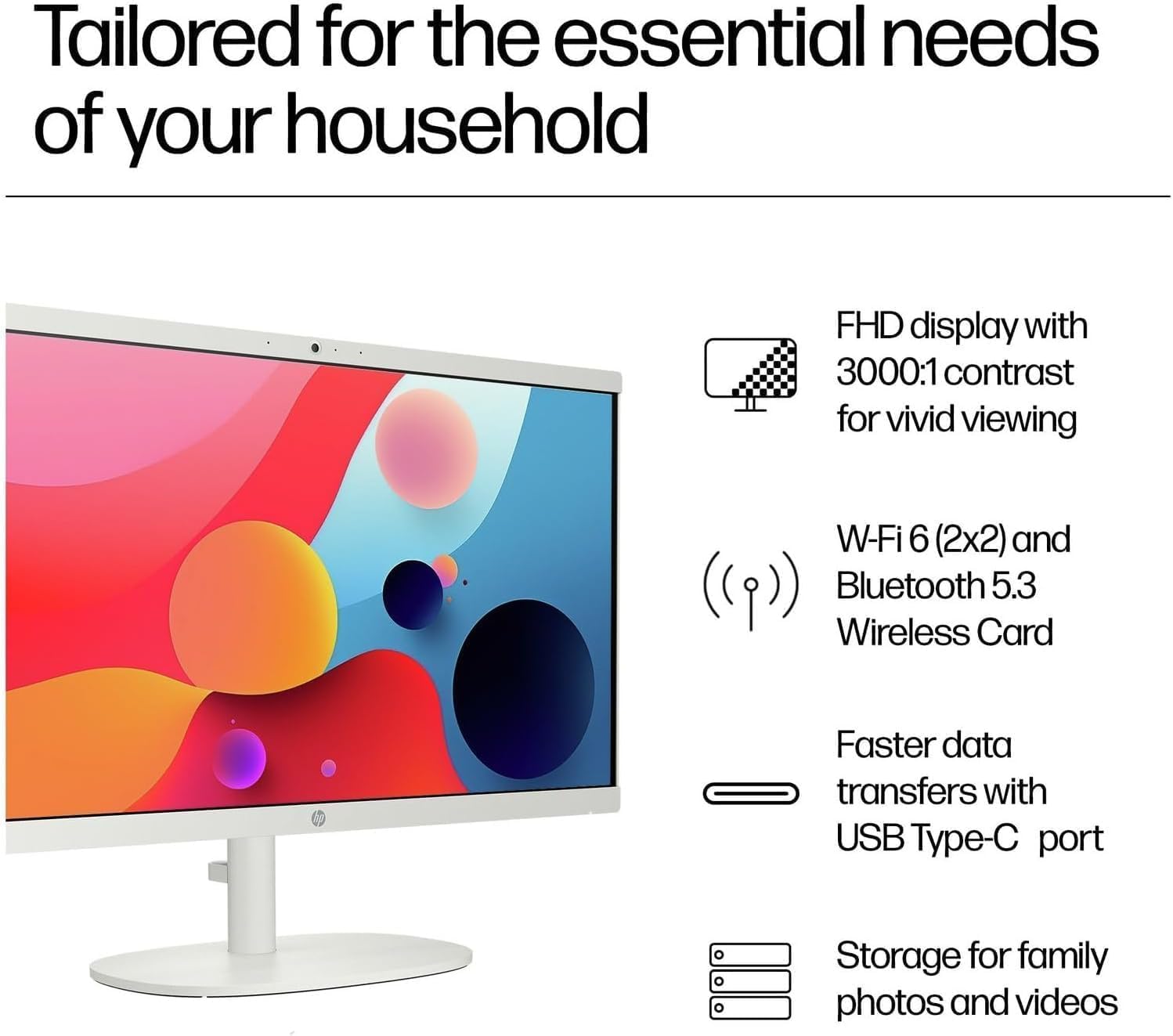 HP 22 inch All-in-One Desktop PC • 16GB RAM • 1TB Storage (512GB SSD + 512GB External HD) • Microsoft Office Trial • Intel Celeron CPU • FHD Display • Win 11 Pro