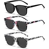Wzerry Sunglasses for Women Polarized, Sun Glasses Vintage Style Trendy Round UV400 Protection Lens