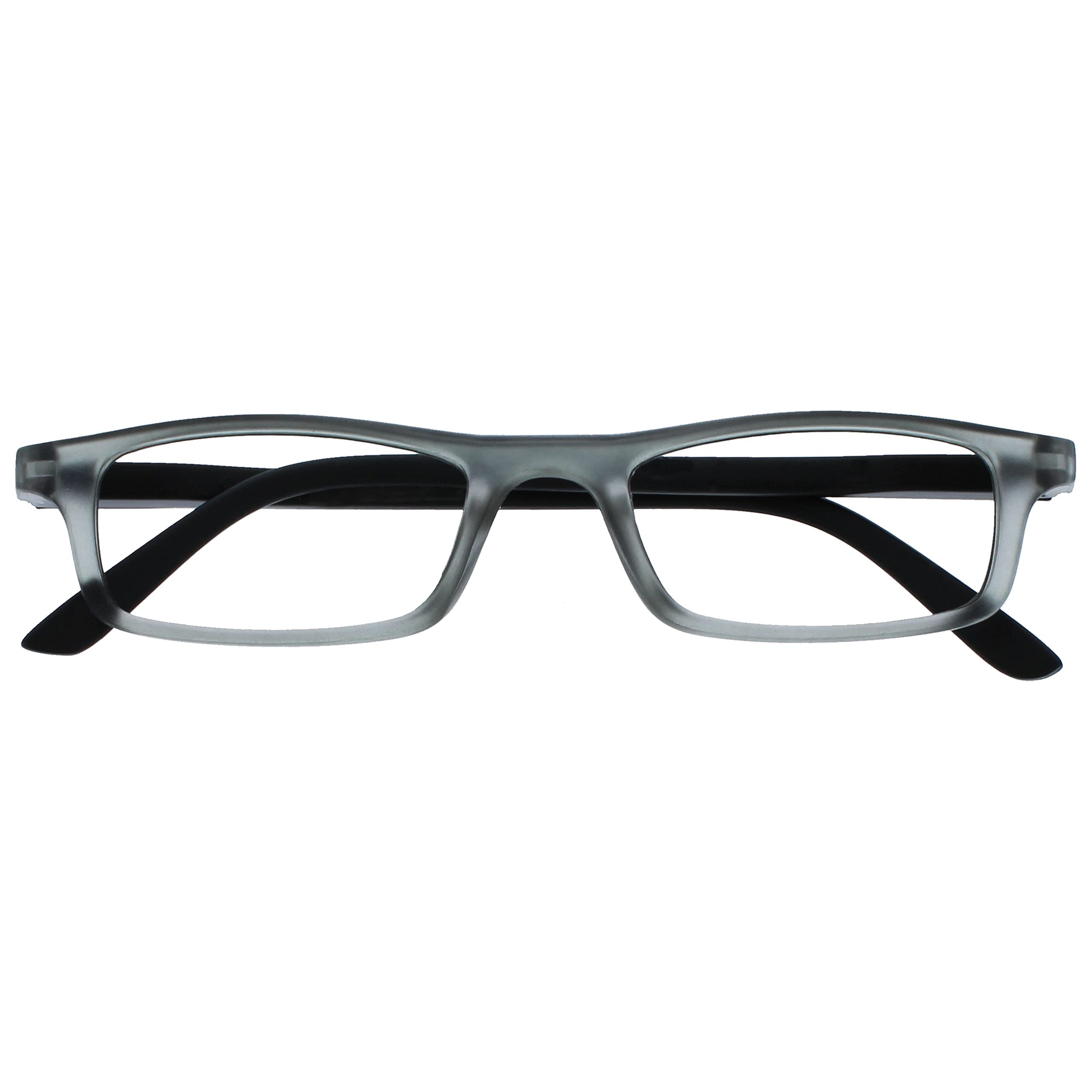 OPULIZE The Reading Glasses Company Matt Grey Black Lightweight Readers Designer Style Mens Womens Spring Hinges R17-7 +2.00 — image 1