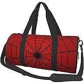 Red Spider Web Sports Gym Duffel Bag for Men Women Weekender Travel Workout Training Handbag Water Resistant One Size