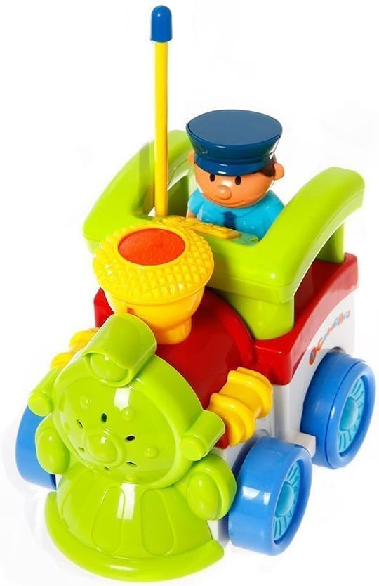 DeeXop RC Cartoon Race Car with Action Figure Radio Control Toy with Music for Toddlers Kids (CR017)