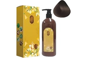 Nourishing Plant-Based Hair Color - Long Lasting Plant Based Hair Dye Natural Hair Color Shampoo for Gray Coverage, Gray Hair