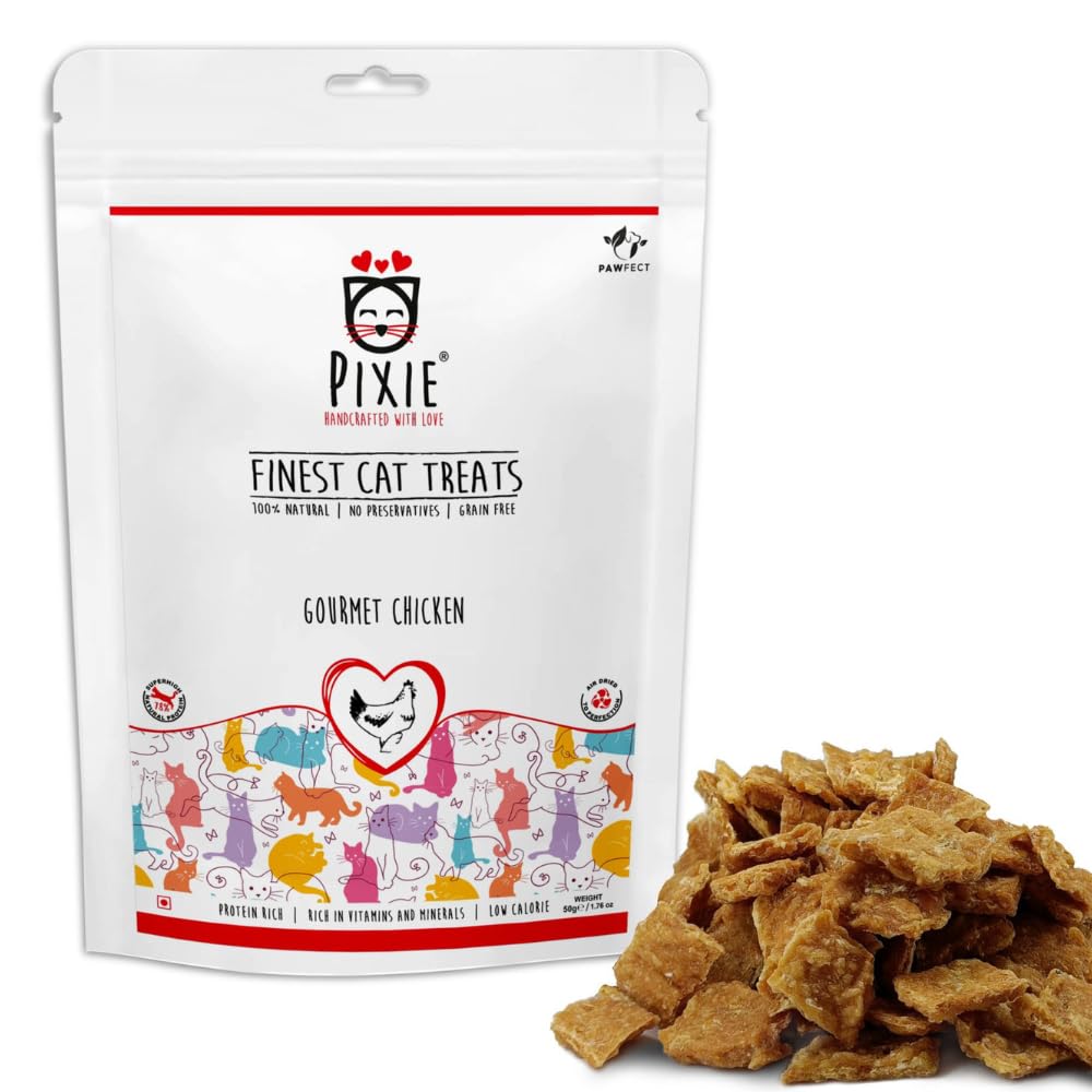 Pawfect Pixie Treats for Cats: Chicken only (50g) | Single Source Protein | 100% Natural | Grain Free | Reward & Training Treats