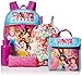 Disney Girls' Princess 5 Pc Set Backpack, Pink