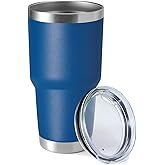 HASLE OUTFITTERS 30oz Stainless Steel Tumbler, Double Wall Vacuum Insulated Travel Mug Tumbler, Durable Insulated Coffee Mug, Gift Box Set (Dark Blue, 1)