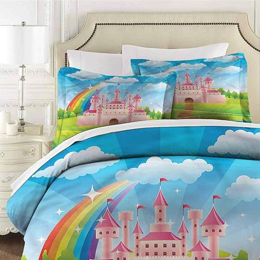 Duvets Full Queen Blue Comforter Set Teen Girls Warm Bedding Duvet Cover Pillow Shams Home Furniture Diy