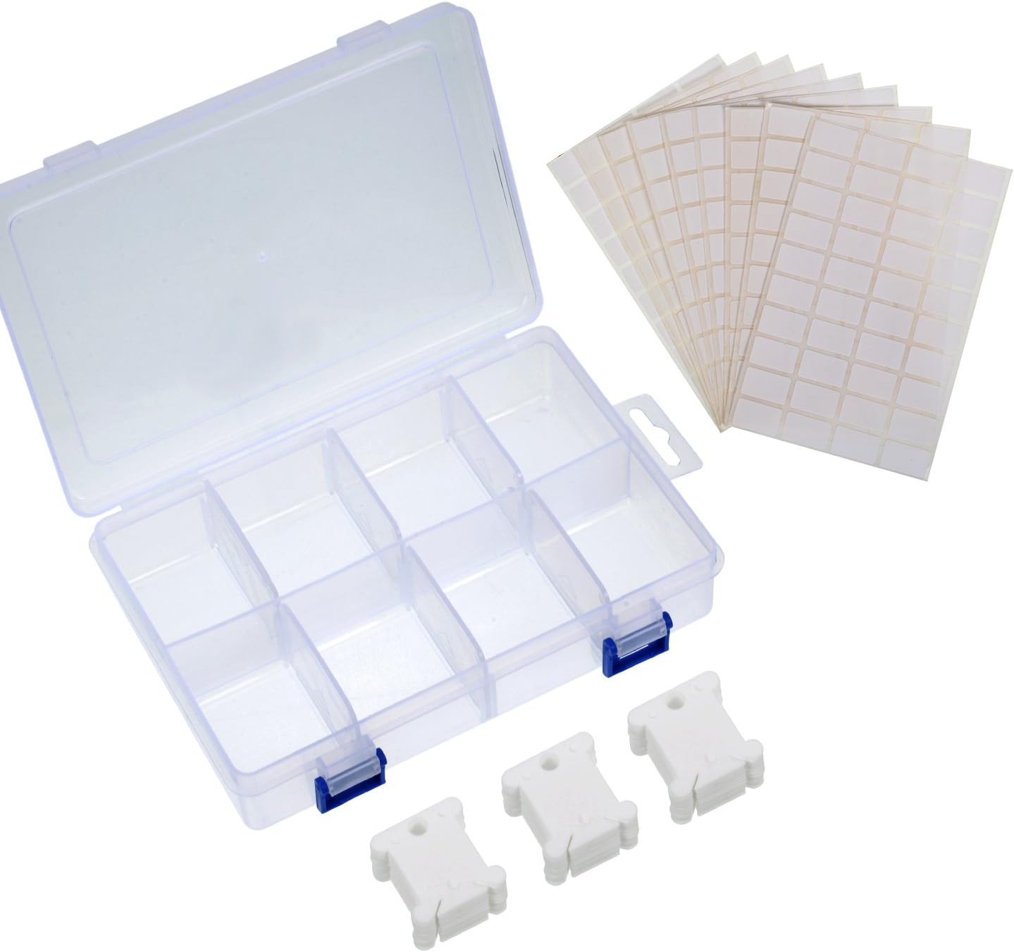 100 Pieces White Plastic Floss Bobbins Cross Stitch Embroidery Thread