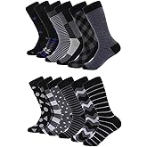 Marino Avenue Premium Cotton Odor Resistent Mens Dress Socks | 12 Pack