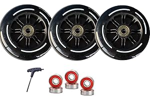 GXBHSP Inline Skate Wheels 110mm 125mm Skate Wheels Professional 85A Inline Speed Skating Shoes Replacement wheel with ABEC-9 Bearings High-Grip (125mm,3)