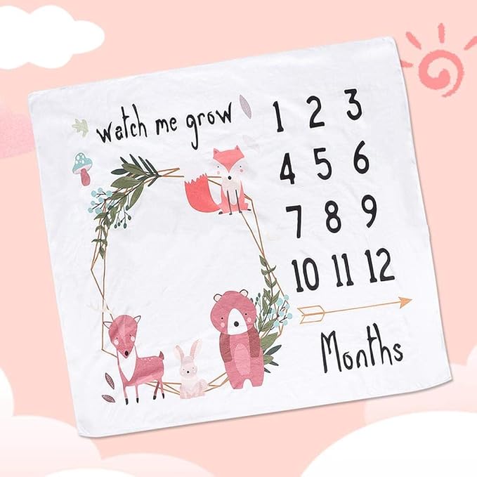 Napravi Rs Bebe Milestone Blanket Growth Record Blanket Accessoires De Photographie De Jeu Tapis De Jeu Nouveau Ne Douche Cadeau Ameublement Et Decoration Literie Et Linge De Maison