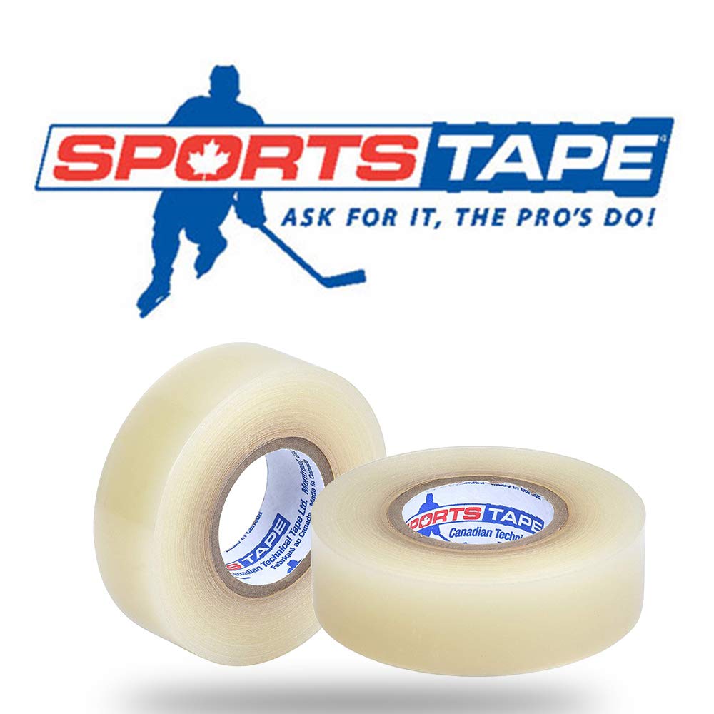 Sports Tape SportsTape Clear Hockey Tape - for Socks and Gear, Easy to Stretch and Tear (10 Pack), One Size