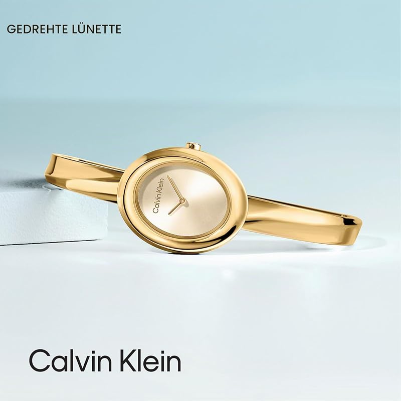 Zwei-Zeiger-Quarzwerk-Uhr für Damen Kollektion Twisted Bezel mit Goldfarben mit Armreif aus Edelstahl - 25100056 — Foto 5 von 8