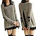 Meilaier Womens Fashion Skull Blouse Knitted Sweater Jumper Loose Knitwear