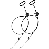 2 Pieces Recliner Release Cable Replacement D-Ring Pull Handle, Exposed Length 4.75" with S Tip