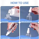 Hanyousheng 4Pcs 50ml Spray Bottles Refillable Travel Mist Empty PET Plastic view 3