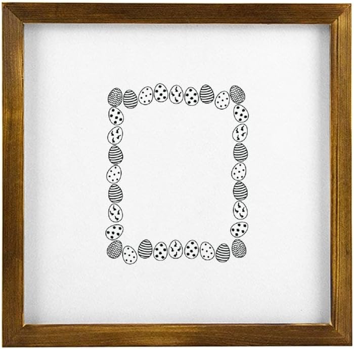 Perchas de madera rústico con marco de madera para colgar cuadros