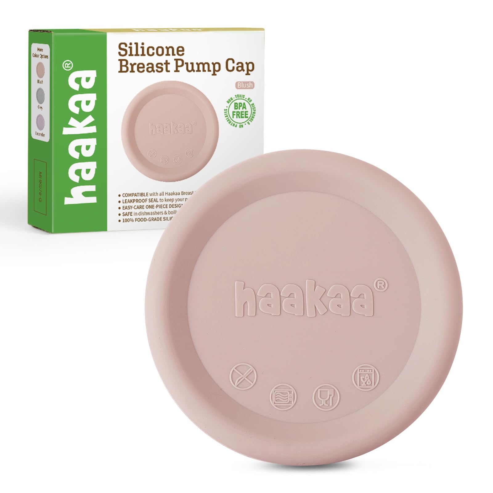 haakaa Lid New Upgrade Breast Pump Silicone Lid Fits All Haakaa Breast Pumps Generation 1/2/3 Leakproof Dustproof Blush