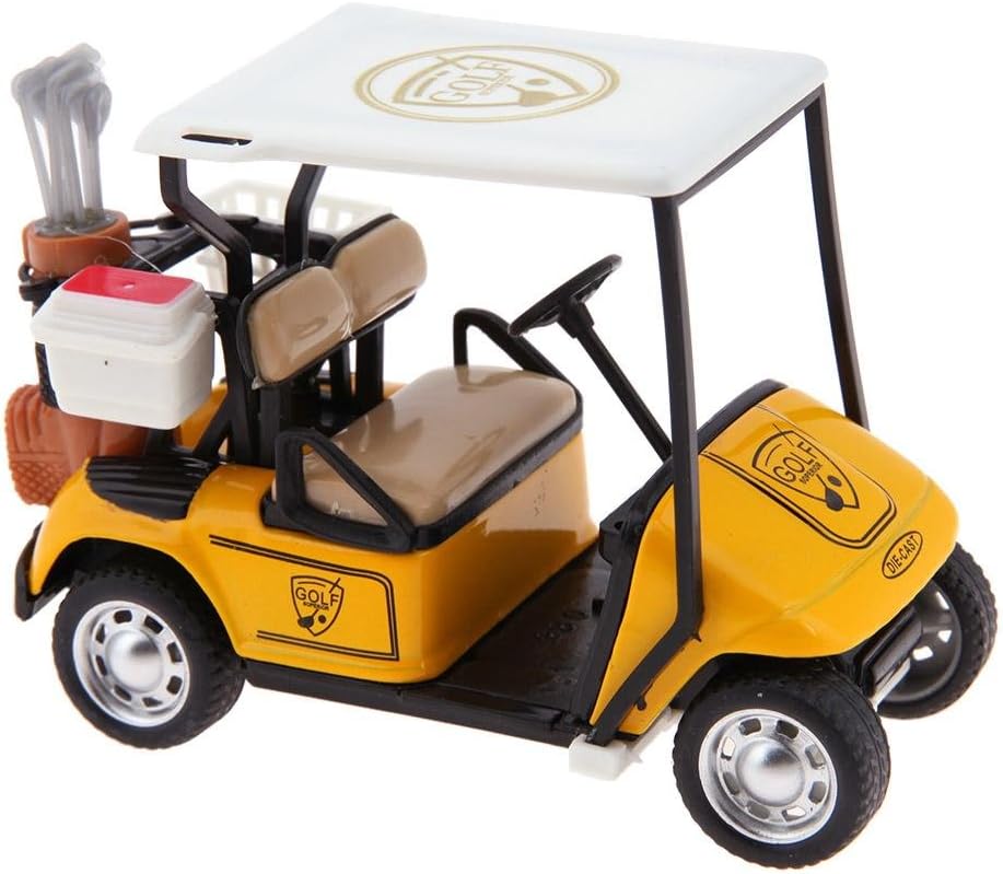 Golf Cart Model Toy, 1:36 Scale Alloy Pull Back Model Car High Simulation Golf Cart Toy(Blue)