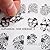 New 3D Black Flowers Nail Stickers Decals,108pcs/sheet Top Quality Metallic Mixed Designs Adhesive DIY Nail Art Decoration Tool