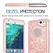 LeYi Pixel 2 Case, Google Pixel 2 Case, Glitter Case with HD Screen Protector,Cute Girls Women Silicon Shockproof Cell Phone Accessories Protective Cover Case for Google Pixel2 TP Rose Rold
