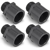 Fiwochic 8 Pcs 3/4 Inch PVC Pipe Fitting Male Adapter Schedule 80 Socket x Npt Compatible with 836 Series Heavy Duty Industrial Grade Corrosion Resistant Plumbing Irrigation Connector for Water