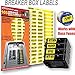 Circuit Breaker ID Tags plus Bonus Chrome Socket Labels for tool organizing, great for Home Owners, Apartments & Electricians, Decals fit all Breaker Panels & Switches, applies directly to the breaker