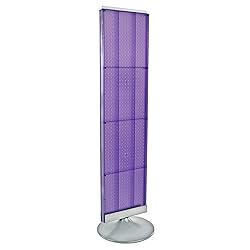 Azar Displays 700440-PUR, Two-Sided PEGBOARD Floor