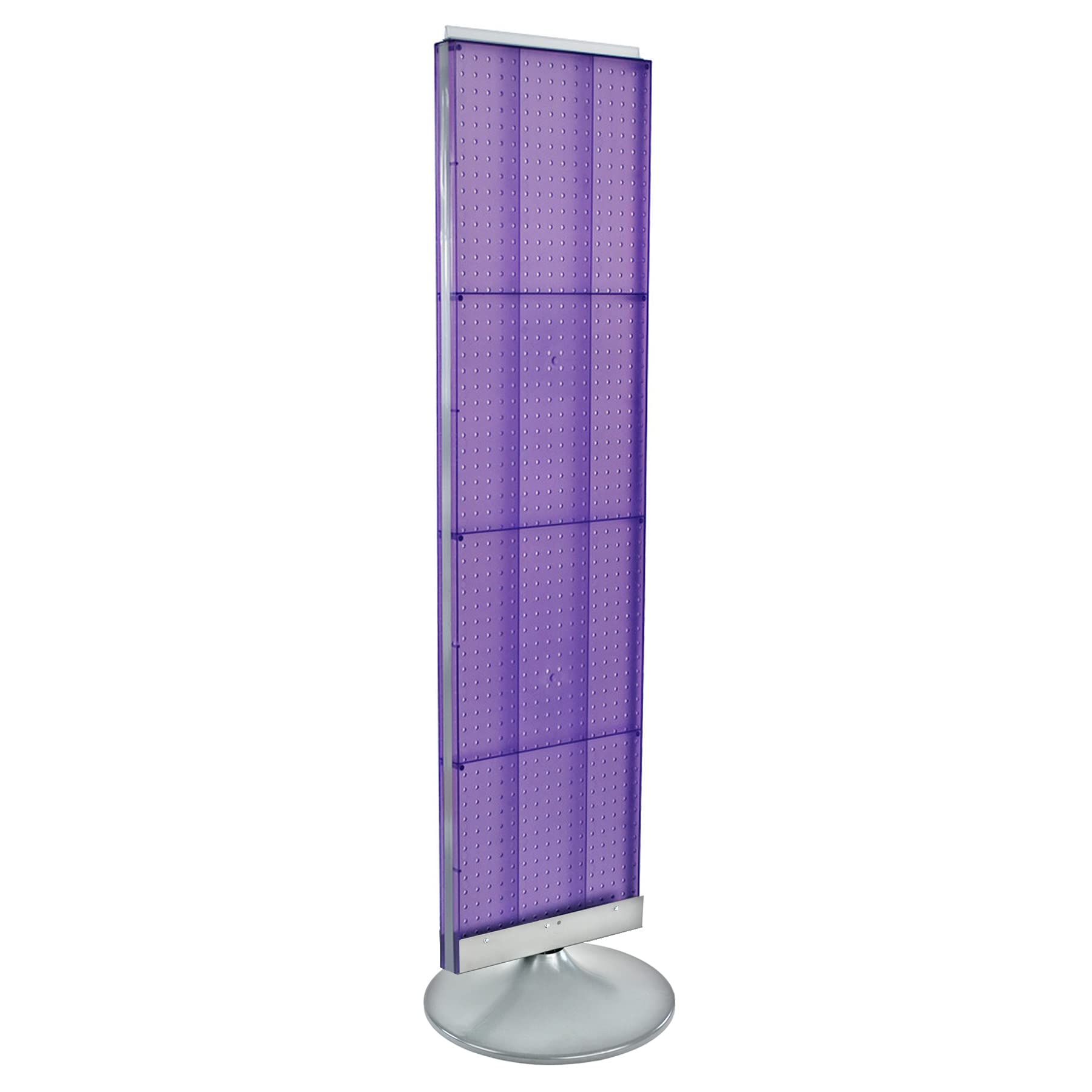 Azar Displays 700440-PUR, Two-Sided PEGBOARD Floor