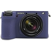 Easy Hood Camera Case for Sony Alpha 6700, Soft Silicone Protective Cover a6700 DSLR Camera Anti-Scratch Slim Fit Body Skin Protector Housing Sleeve for Sony A6700 Mirrorless Camera Blue