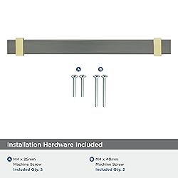 Amerock | Cabinet Pull | Black Chrome/Brushed Gold