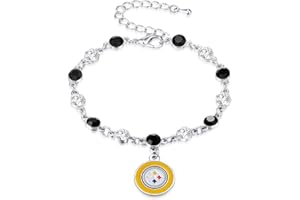 PRO SPECIALTIES GROUP NFL Two Tone Crystal Bracelet | Sports Fan Jewelry Gift | Fashion Jewelry | Birthday for Women and Girls