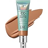 IT Cosmetics CC+ Cream Natural Matte - Poreless Full Coverage Foundation With SPF 40, 16HR Shine Control, Color-Corrector, Skin-Balancing Serum, Sweat-proof, Noncomedogenic for Oily Skin - 1.08 fl oz