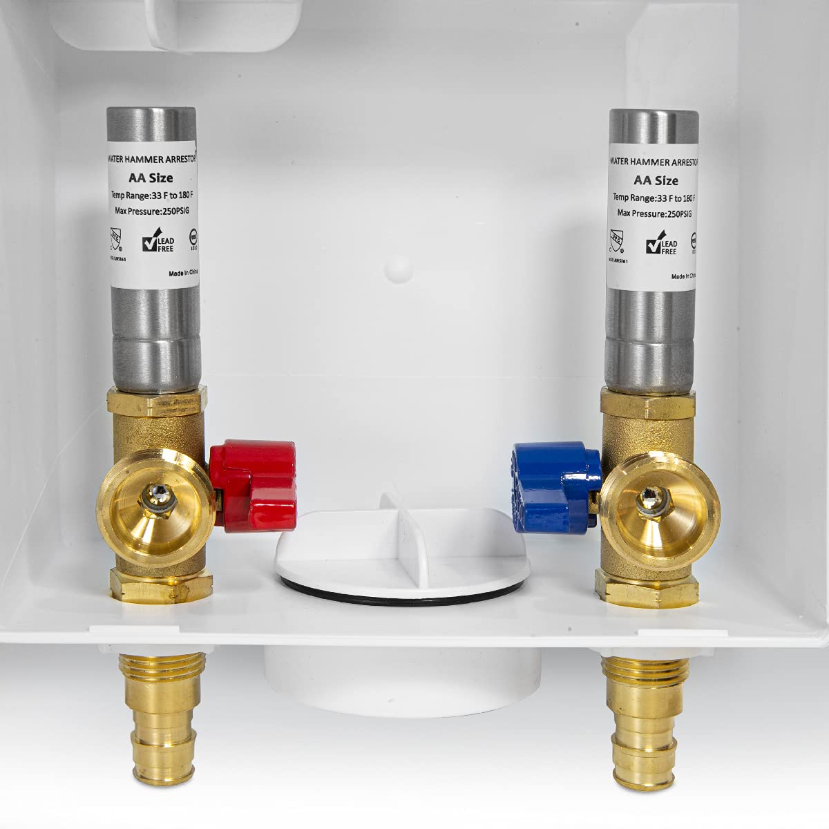 EASTMAN 1/2 in. PEX Center Drain Washing Machine Outlet Box 60250 - The Home Dep EASTMAN 1/2 in. PEX Center Drain Washing Machine Outlet Box 60250 - The Home Dep
