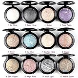 KeyZone 1x Girls Glitter Baked Eyeshadow Palette Shimmer Makeup #1
