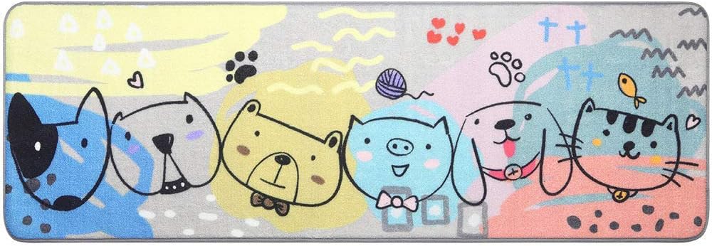 Dessin Animé Animal Zone Tapis Chat Chien Ours Tapis Coloré
